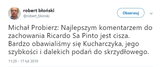Michał Probierz o zachowaniu Sa Pinto...